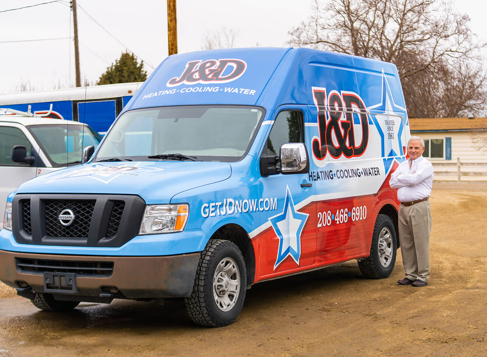 J&D Heating, Cooling & Water truck in Boise